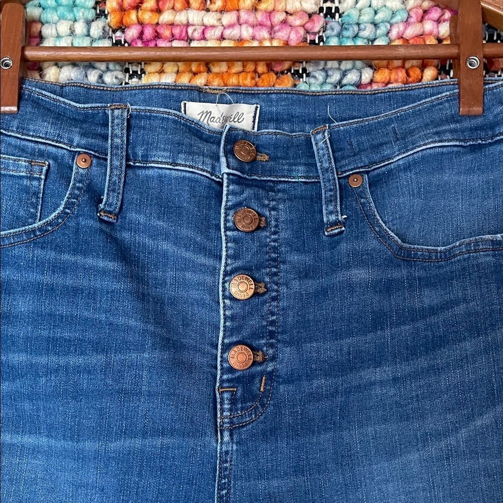 Madewell High Rise Button-Fly Blue Jeans - Picture 2 of 7
